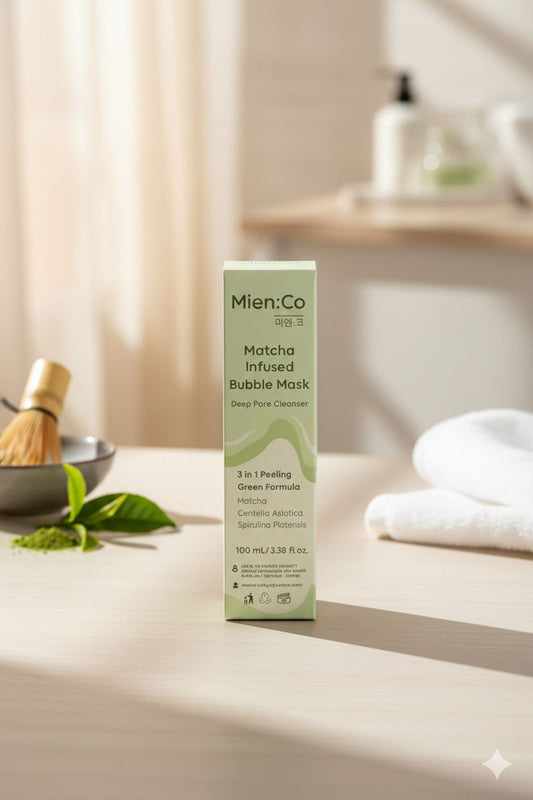Matcha Özlü Bubble Yüz Maskesi | 3'ü 1 Arada Yeşil Peeling Formül