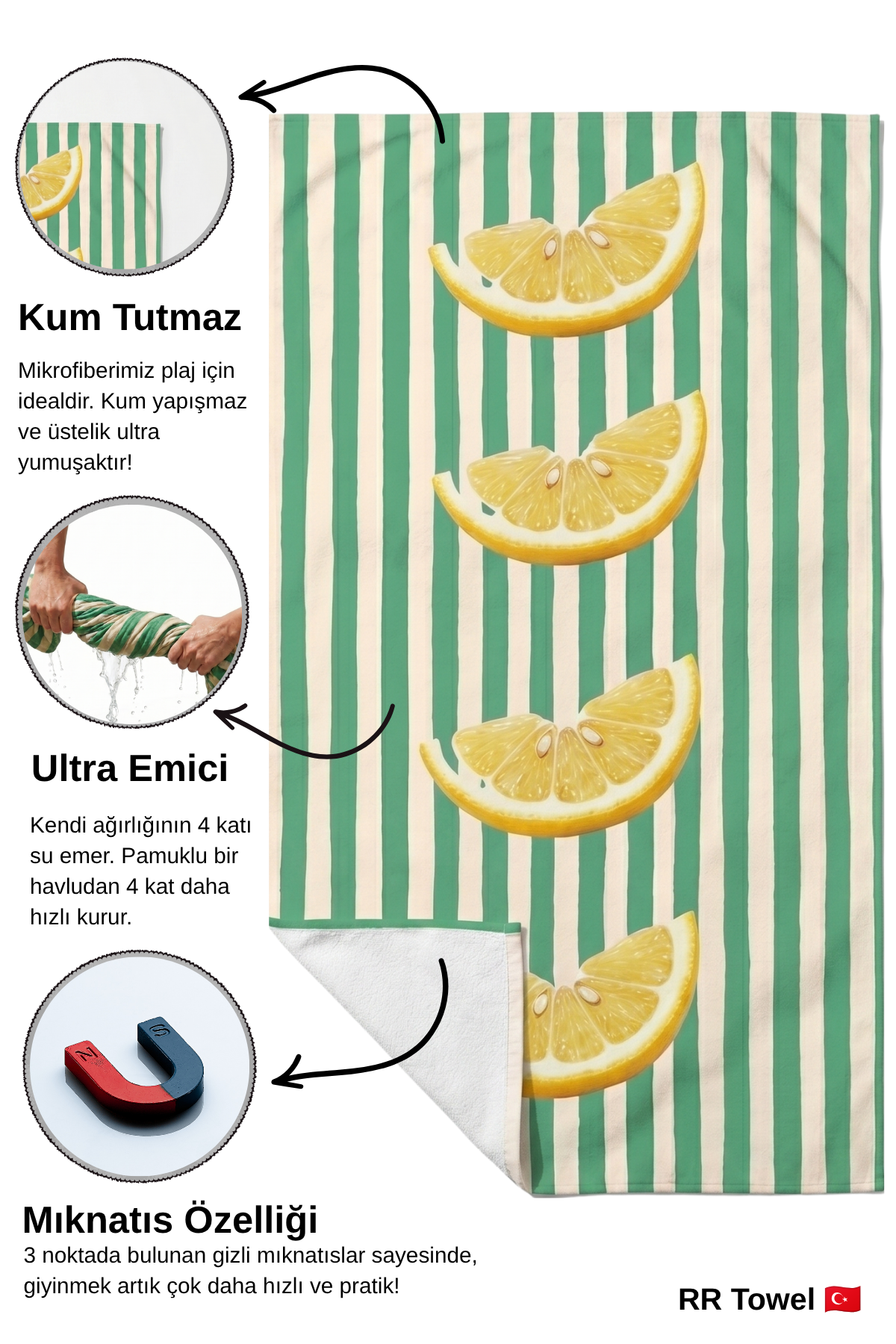 Lemon | Mıknatıslı Plaj Havlusu
