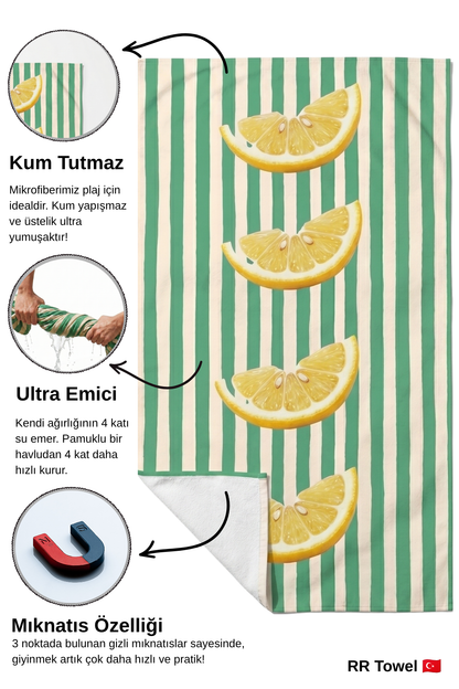 Lemon | Mıknatıslı Plaj Havlusu